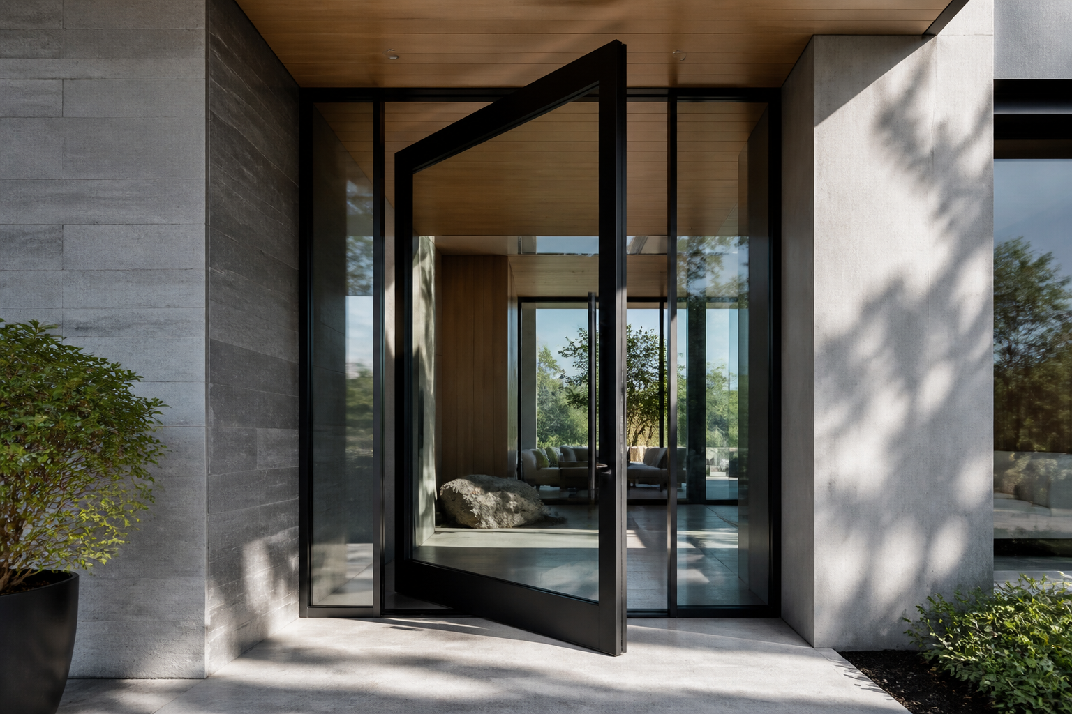 VLX 100 Pivot Door in Deerfield Beach, FL | TruePane Windows & Doors - detail 2